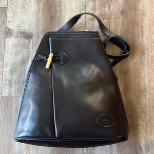 Longchamp mini leather backpack